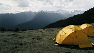 Buddha Dordenma Statue in Thimphu, Bhutan, overlooking the valley with golden details and serene surroundings.