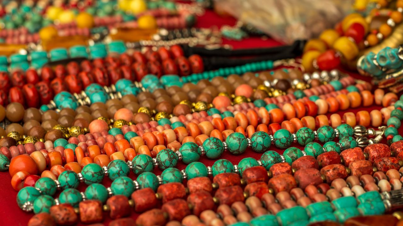 Craft markets filled with wool goods and bright art 