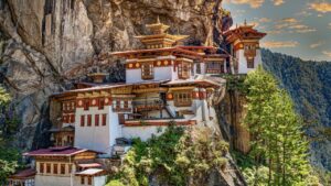 Iconic Tiger’s Nest Monastery perched dramatically on a cliff.