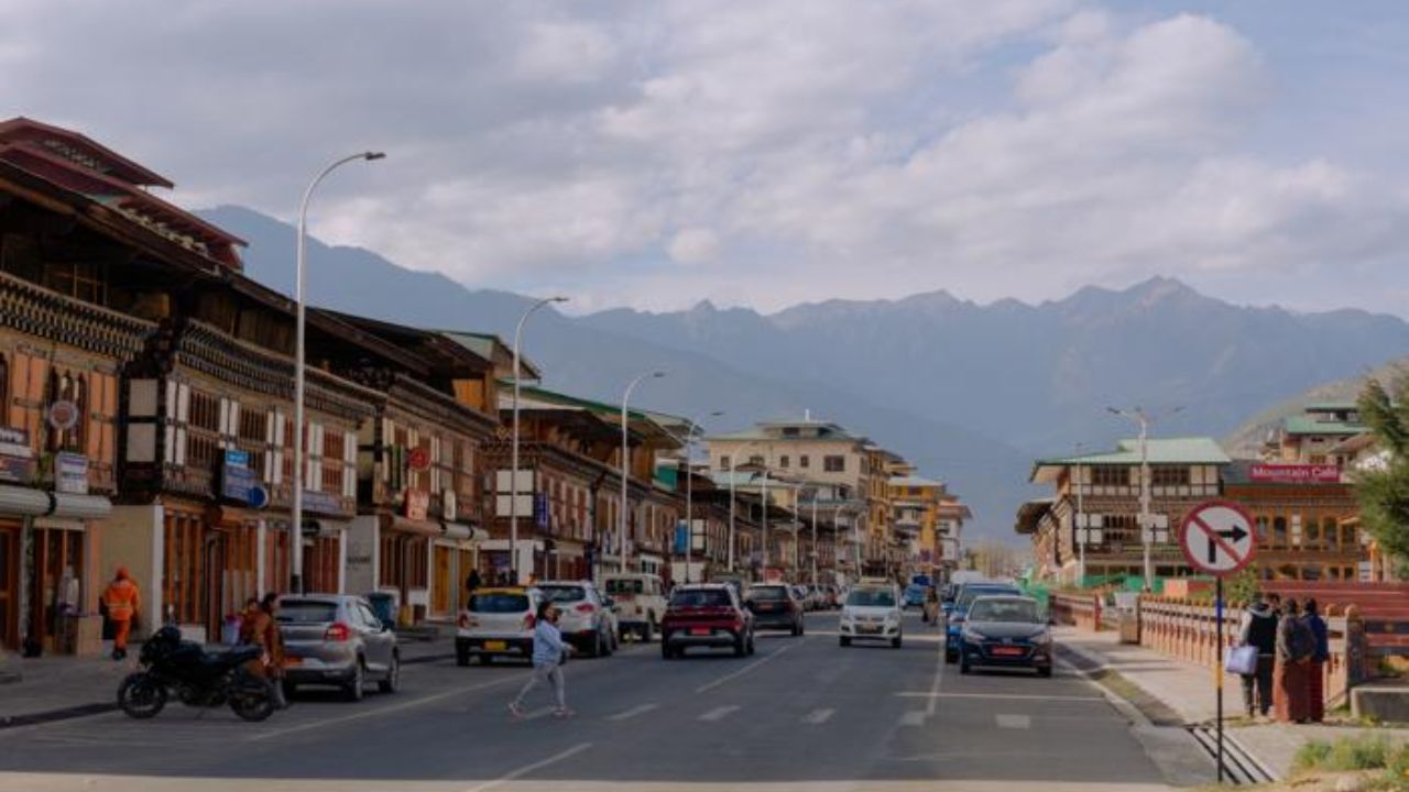 Main street of Paro town