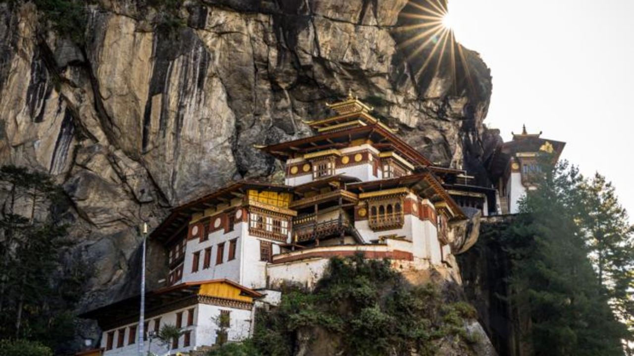 Tiger’s Nest Monastery perched on a cliff in Paro, Bhutan.